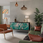 ABSTRACT ALCHEMY Aparador de 3 Portas em Acabamento Preto