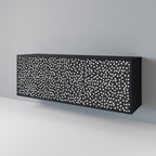 BLINDING LIGHTS 3-Door Sideboard in Black Finish