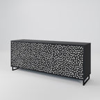 BLINDING LIGHTS 3-Door Sideboard in Black Finish