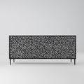 BLINDING LIGHTS 3-Door Sideboard in Black Finish