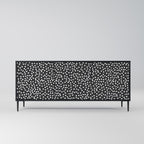BLINDING LIGHTS 3-Door Sideboard in Black Finish