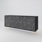 BLINDING LIGHTS 3-Door Sideboard in Black Finish