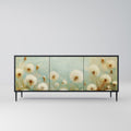 DREAMY MEADOW 3-Door Sideboard in Black Finish