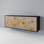 MORNING GLADE 3-Door Sideboard in Black Finish