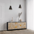 MORNING GLADE 3-Door Sideboard in Black Finish