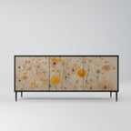 MORNING GLADE 3-Door Sideboard in Black Finish