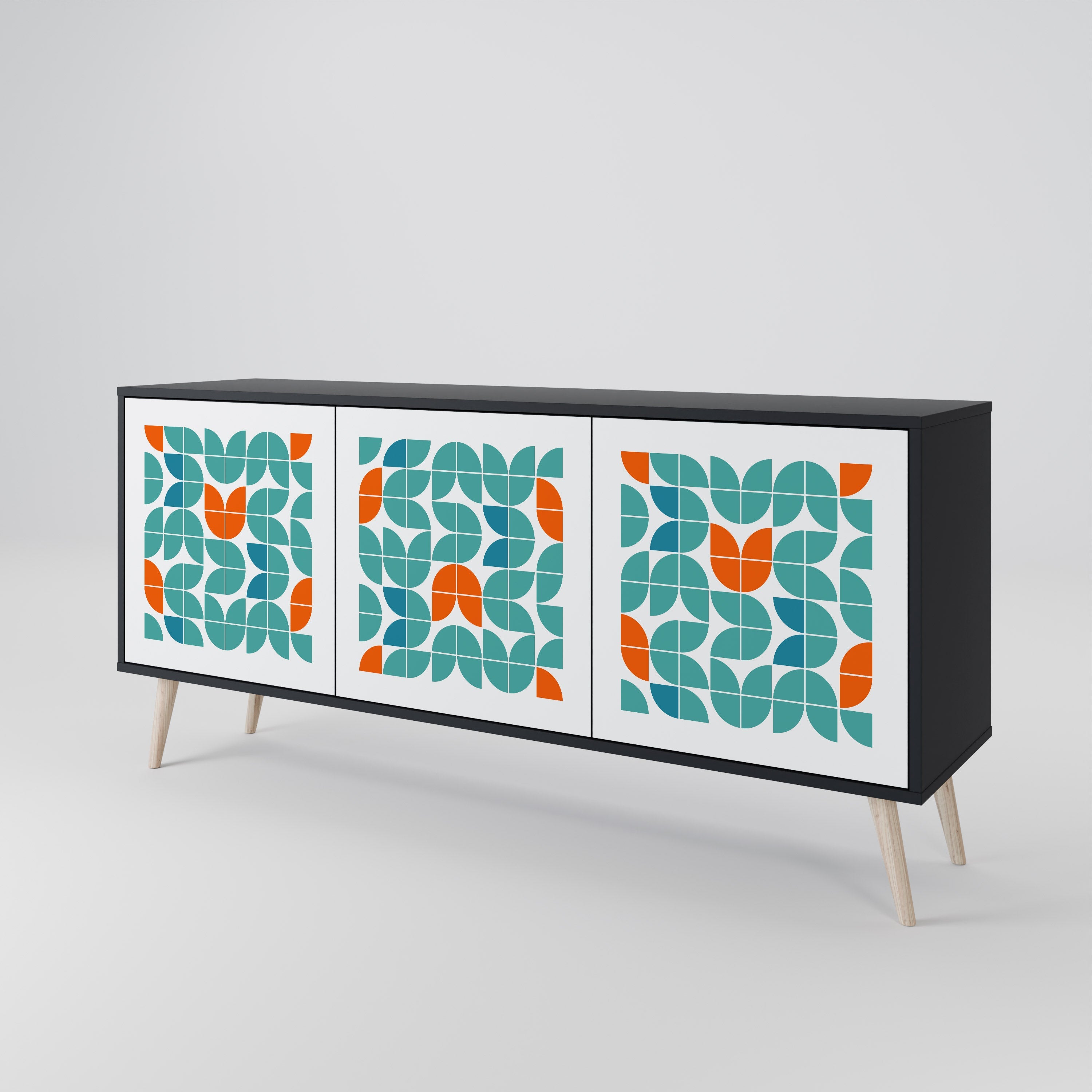BE THE CHANGE 3-Door Sideboard in Black Finish