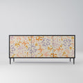 SPRING WHIMSY 3-Door Sideboard in Black Finish