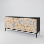 SPRING WHIMSY 3-Door Sideboard in Black Finish