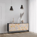 SPRING WHIMSY 3-Door Sideboard in Black Finish