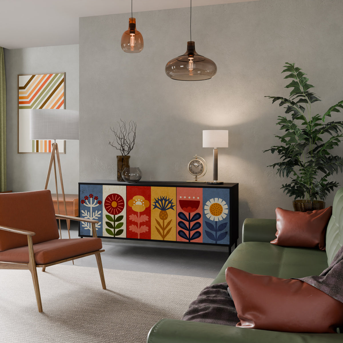 SCANDIC FLOWERET 3-Door Sideboard