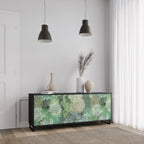 SUCCULENT CLUSTER 3-Door Sideboard in Black Finish