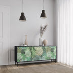 SUCCULENT CLUSTER 3-Door Sideboard in Black Finish