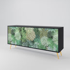 SUCCULENT CLUSTER 3-Door Sideboard in Black Finish