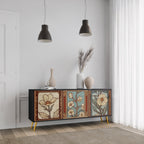TIMELESS FLORA 3-Door Sideboard in Black Finish