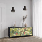 SUCCULENTS KALEIDOSCOPE 3-Door Sideboard in Black Finish