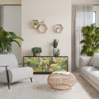 SUCCULENTS KALEIDOSCOPE 3-Door Sideboard in Black Finish