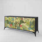 SUCCULENTS KALEIDOSCOPE 3-Door Sideboard in Black Finish