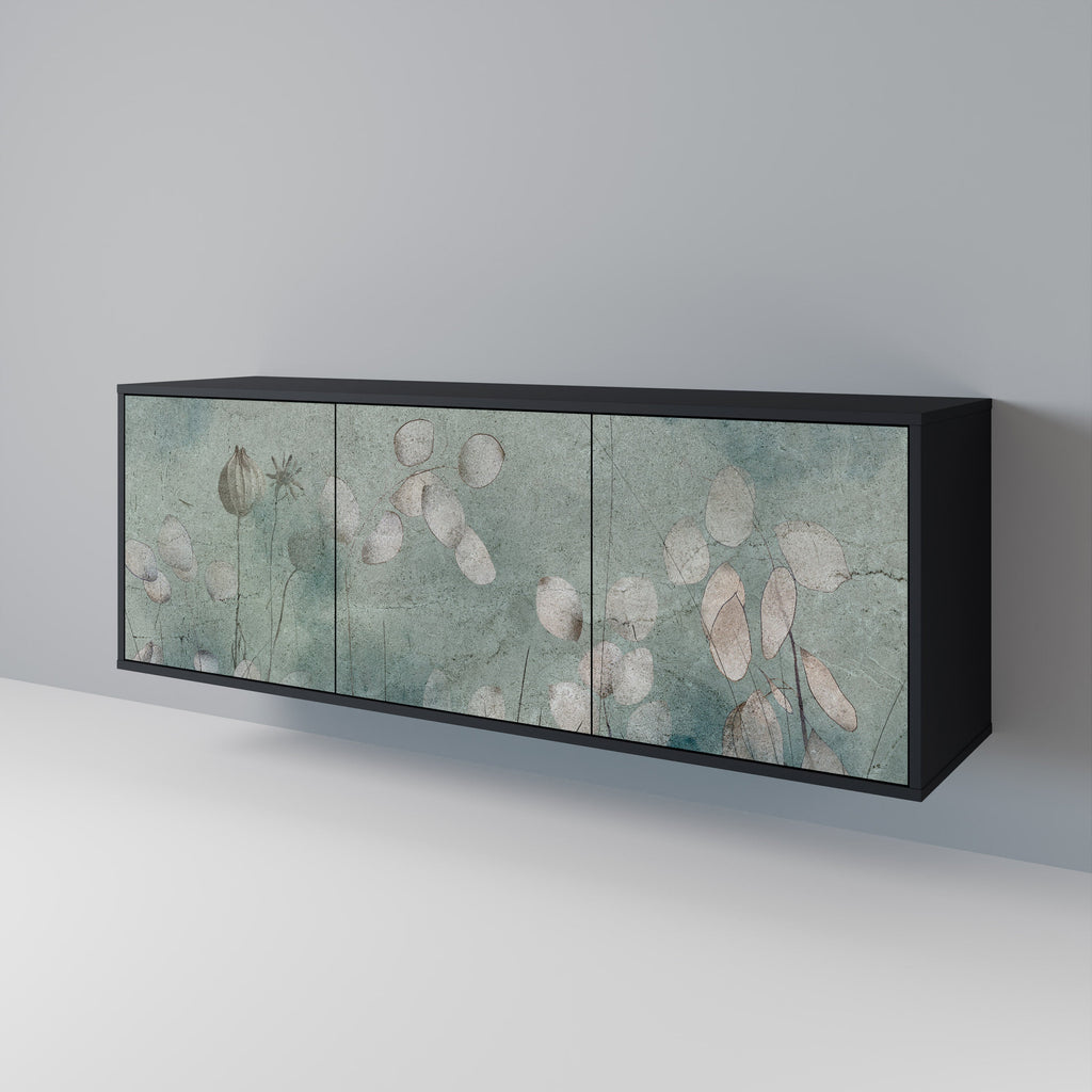 NIGHT LADY 3-Door Sideboard in Black Finish