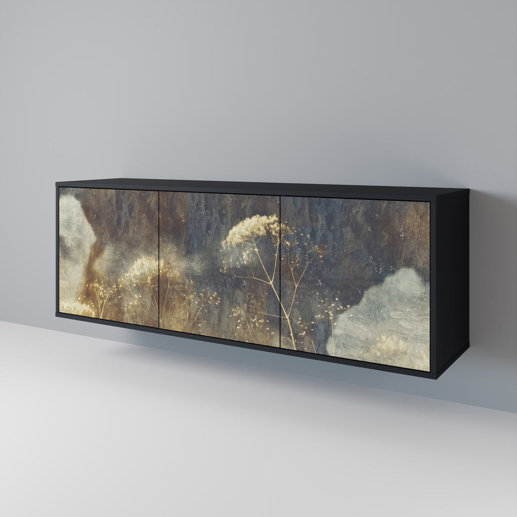 GENTLE POWER 3-Door Sideboard in Black Finish