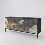 GENTLE POWER 3-Door Sideboard in Black Finish