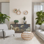 GENTLE POWER 3-Door Sideboard in Black Finish