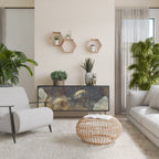 GENTLE POWER 3-Door Sideboard in Black Finish