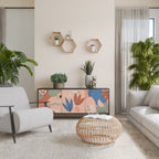 PASTEL DESTINY 3-Door Sideboard in Black Finish