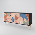 PASTEL DESTINY 3-Door Sideboard in Black Finish