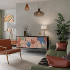 PASTEL DESTINY 3-Door Sideboard in Black Finish