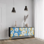 DAISY LUXE 3-Door Sideboard in Black Finish