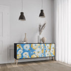 DAISY LUXE 3-Door Sideboard in Black Finish
