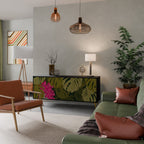 TROPICAL BEAUTY 3-Door Sideboard in Black Finish