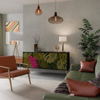 TROPICAL BEAUTY 3-Door Sideboard in Black Finish