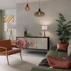 PEONY WHISPER Aparador de 3 Portas em Acabamento Preto