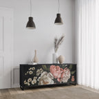 LUSH ELEGANCE 3-Door Sideboard in Black Finish