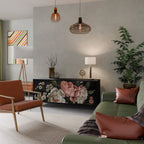 LUSH ELEGANCE 3-Door Sideboard in Black Finish