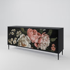 LUSH ELEGANCE 3-Door Sideboard in Black Finish