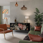 LUSH ELEGANCE 3-Door Sideboard in Black Finish