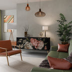 LUSH ELEGANCE 3-Door Sideboard in Black Finish