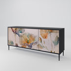 SOFTEN POPPY 3-Door Sideboard in Black Finish
