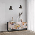 SOFTEN POPPY 3-Door Sideboard in Black Finish