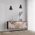 SOFTEN POPPY 3-Door Sideboard in Black Finish