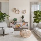 SOFTEN POPPY 3-Door Sideboard in Black Finish