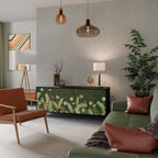 DANDELION AMUSE Aparador de 3 Portas em Acabamento Preto