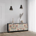 ORGANIC FOLKLORE 3-Door Sideboard in Black Finish