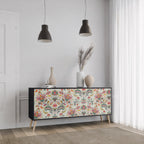 ORGANIC FOLKLORE 3-Door Sideboard in Black Finish