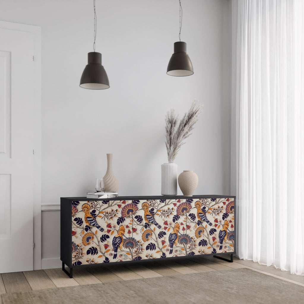 EMINENT HOOPOE 3-Door Sideboard in Black Finish