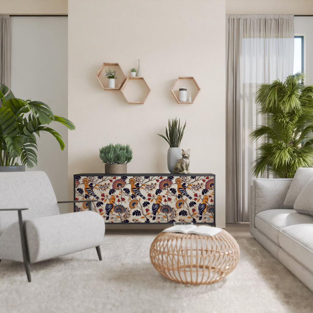 EMINENT HOOPOE 3-Door Sideboard in Black Finish