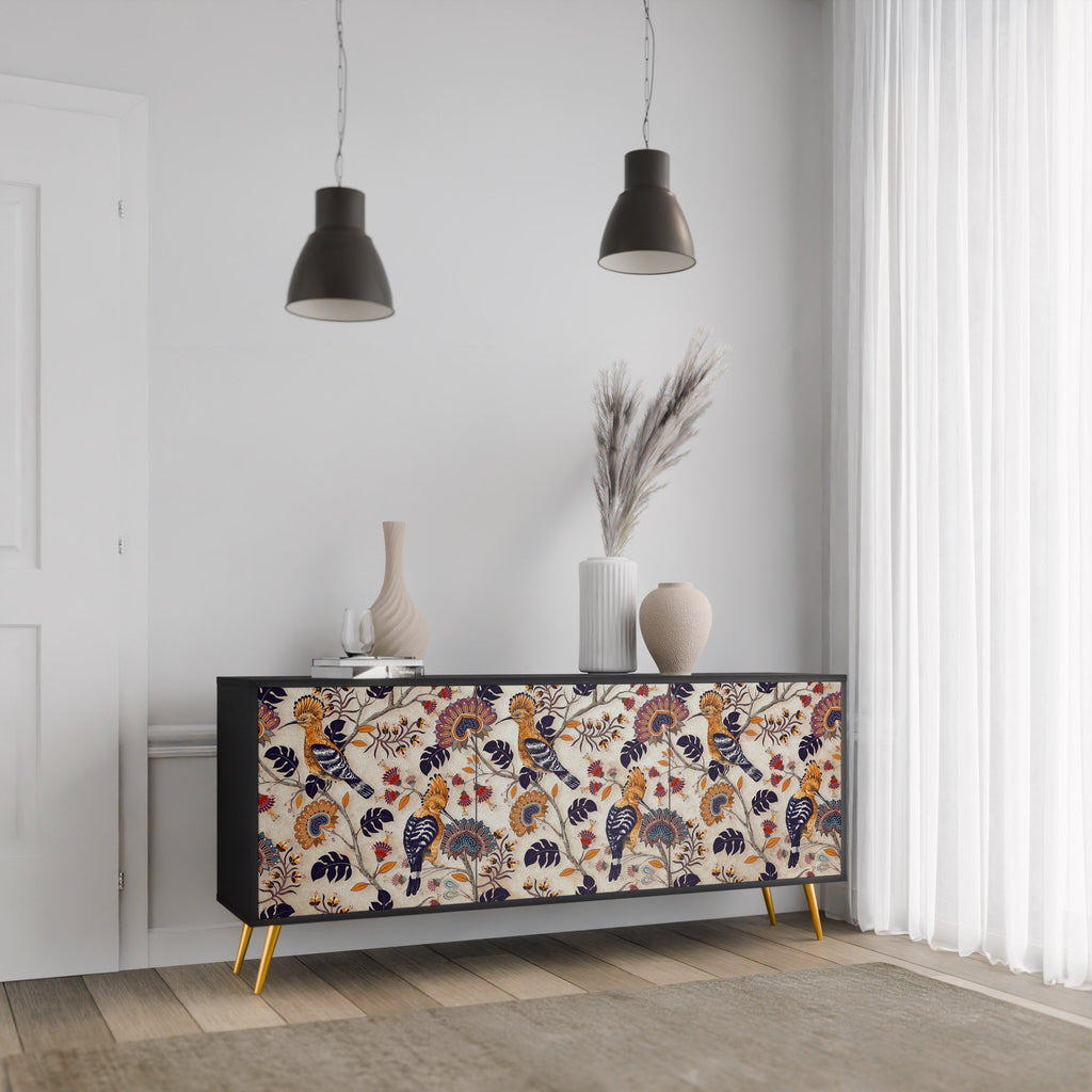 EMINENT HOOPOE 3-Door Sideboard in Black Finish